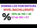 "¡Domina los Porcentajes: Nivel Bachillerato!"
