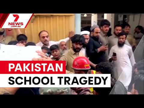 Dozens of children killed in Pakistan school collapse | 7NEWS