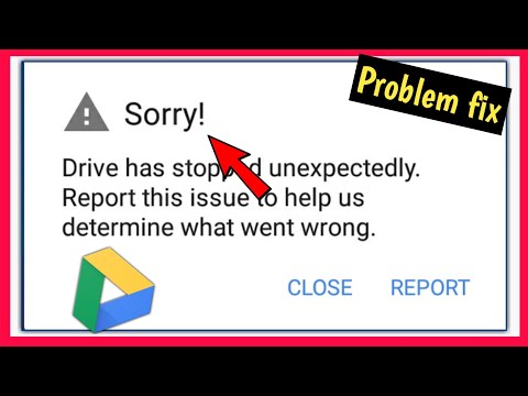 problem fix | drive has stopped unexpectedly problem | google drive sorry problem