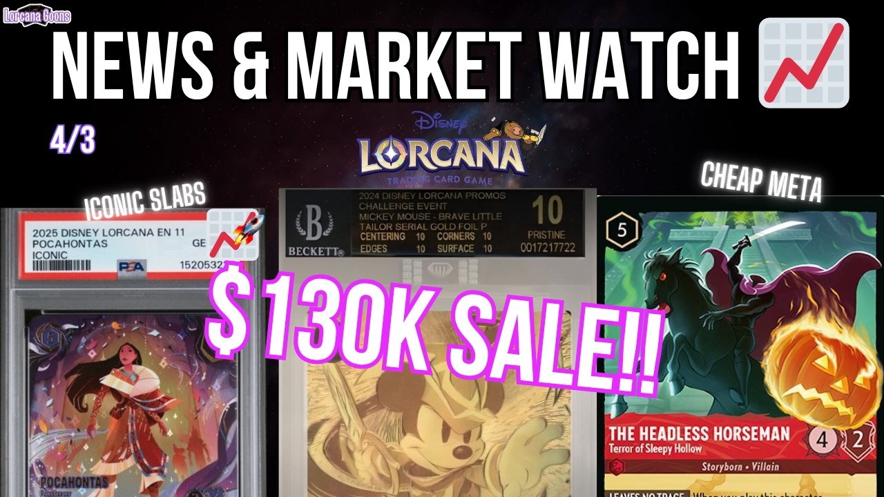 Most Expensive Lorcana Card EVER SOLD! (Lorcana MARKET WATCH