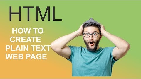 How to Create Plain Text Web Page in HTML 5 [Hindi/Urdu]