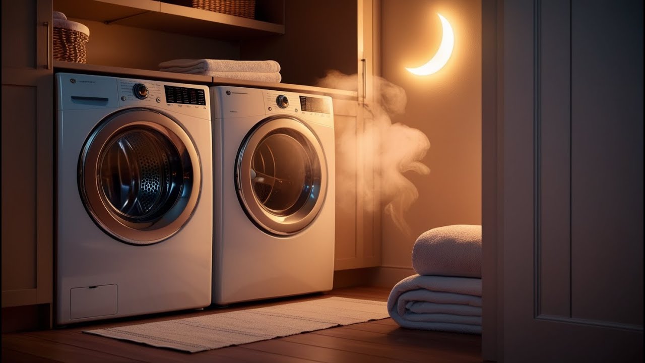 10H Dryer & Washer Sleep Sounds - Black Screen White Noise Sounds