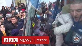 Украина: Катта сондаги ўзбеклар оилалари билан урушдан қочишмоқда - BBC O'zbek Yangiliklar