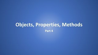 Objects, Properties, Methods Part 4 | Excel VBA in Hindi