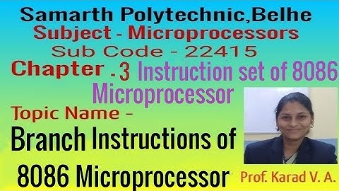 Chapter 3 - Branch Instructions of 8086 Microprocessor
