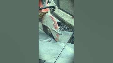 thick paving stone cutting process for adding motifs #shorts