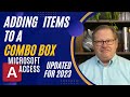 Adding Data to a Combo Box During Execution in Microsoft Access
