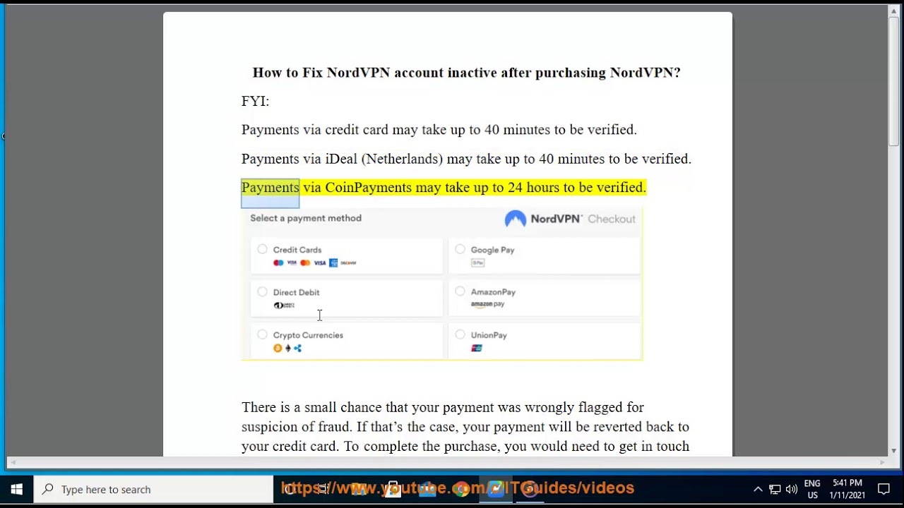 Fix NordVPN account inactive after purchasing NordVPN - YouTube