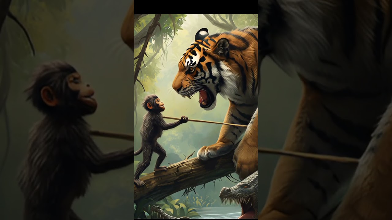 Tiger vs Monkey 🐒 | The Jungle Battle Begins | Who Will Win? 🔥