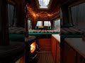 Warm Fire &amp; Soft Bedding Vibes 🚐🔥 #campervan #vanlife #cozy #rain #campfire #camping #shorts  #fire
