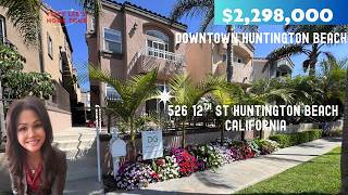 Downtown Huntington Beach Luxury Home Tour | 4 Bed | No HOA | Coastal Living |Home Tour by Vicky Lee