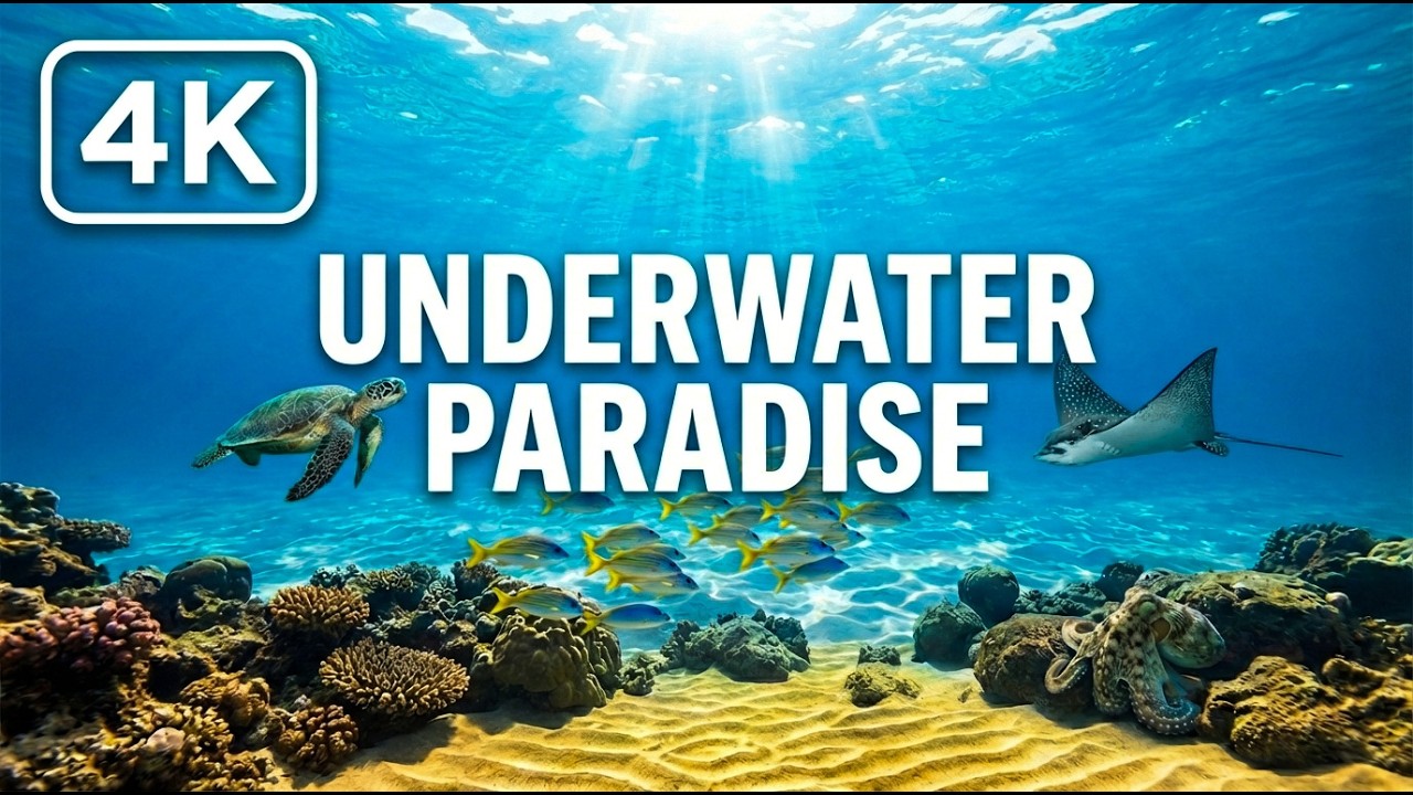 Underwater Paradise 4K | The Ocean’s Hidden World | Relaxing Sounds