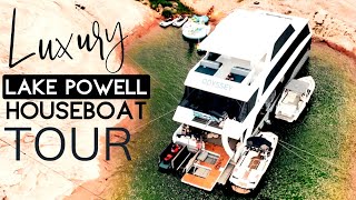 LUXURY Lake Powell Houseboat Tour Odyssey by Adonia Yachts & Sunrise Peak // Spa And Tell