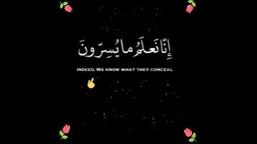فَلَا يَحْزُنكَ قَوْلُهُمْ إِنَّا نَعْلَمُ مَا يُسِرُّونَ وَمَا يُعْلِنُونَ ؛سورة يس - الآية 76