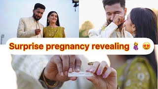 surprise pregnancy revealing 🤰❤️| Rajesh chinnu |