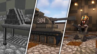 Minecraft TRAJAN'S TANKS Mod 1.19 | Usable tanks and artillery!