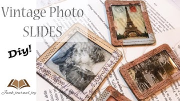 How to Make Faux Vintage Photo Slides Tutorial | JJ#169