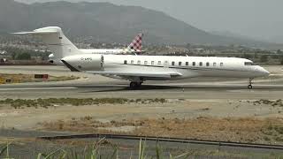 Private Bombardier BD 700 2A12 Global 7500 D-AMPG Taxing Malaga LEMG