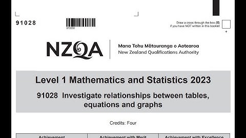 2023 NCEA Level 1 Tables, Equations and Graphs Full Walkthrough