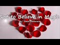 Got to believe in magic - David Pomeranz