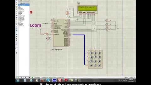 basic security system with 16f877A MCU