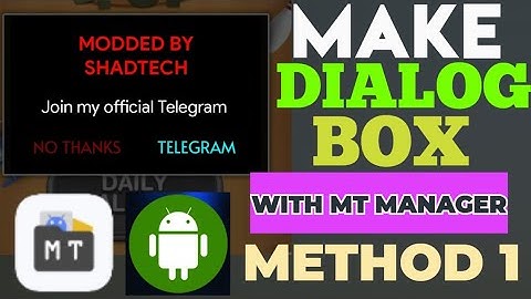 How to Create Dialog/Alert Box using MT Manager | METHOD 1