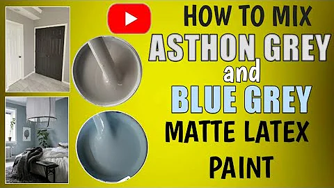 How to mix Ashton Grey and Blue Grey colors Matte Latex Paint for Concrete Wall?