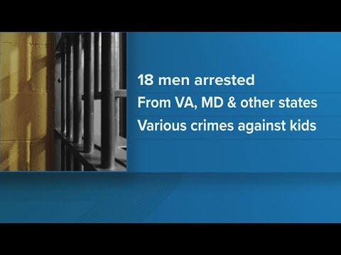 18 men arrested for internet crimes against children in DMV - YouTube