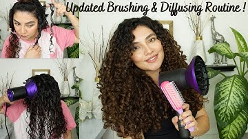 My Updated How I Use The Denman Brush And Diffuse My Curls For Volume & Definition Step by Step