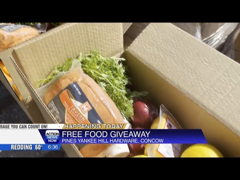 Concow residents can get free food boxes at Pines Yankee Hill Hardware until noon or while supplies