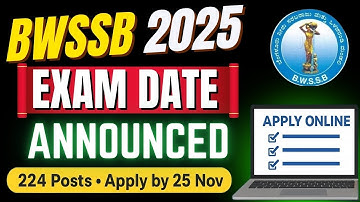 BWSSB AE/JE EXAM Date 2025 Declared | Must Watch Update | TTT Academy