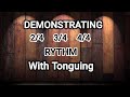 Different rythms using tonguing on harmonica  learn music
