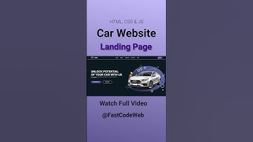 Car Website Using HTML & CSS | Step by Step Tutorial | Fast Code