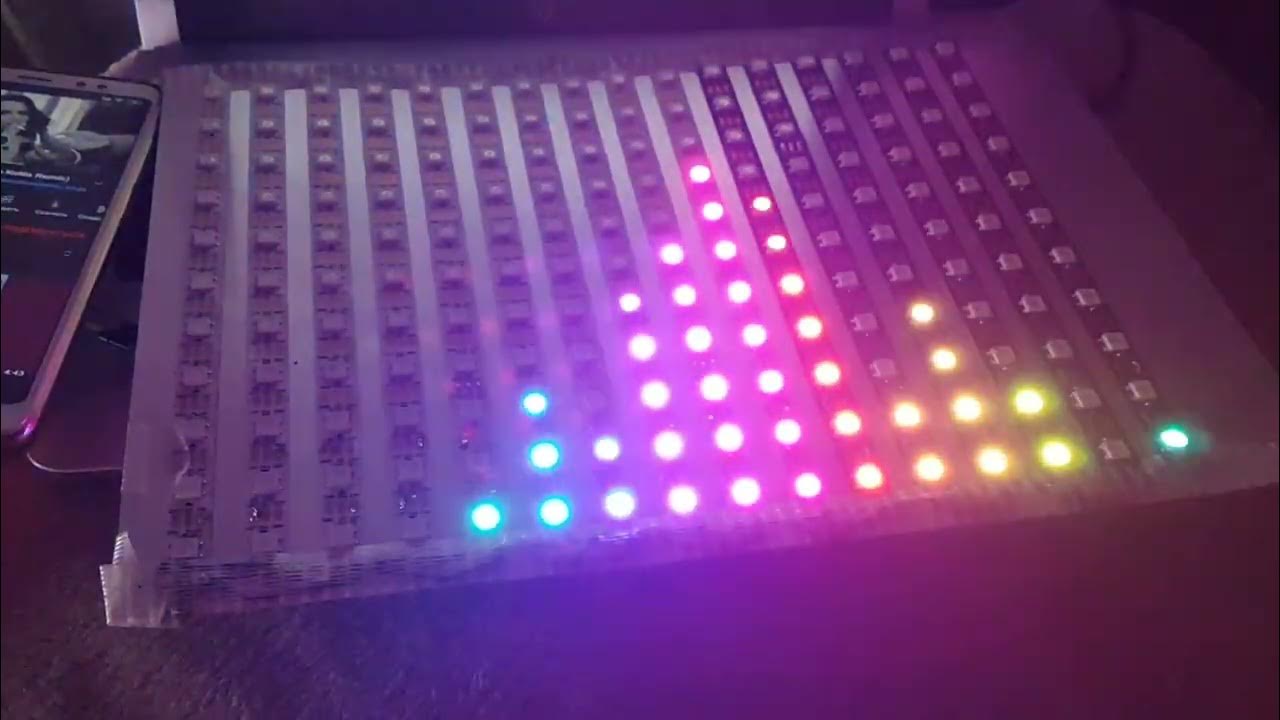 Esp32 metrix ws2812 audio visualizer max9814 youtube