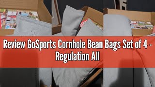 Review GoSports Cornhole Bean Bags Set of 4 - Regulation All Weather - Gray