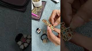 hair clip making tutorial #ring making #rubber band making #shorts #letsstitchcooktipandvlog