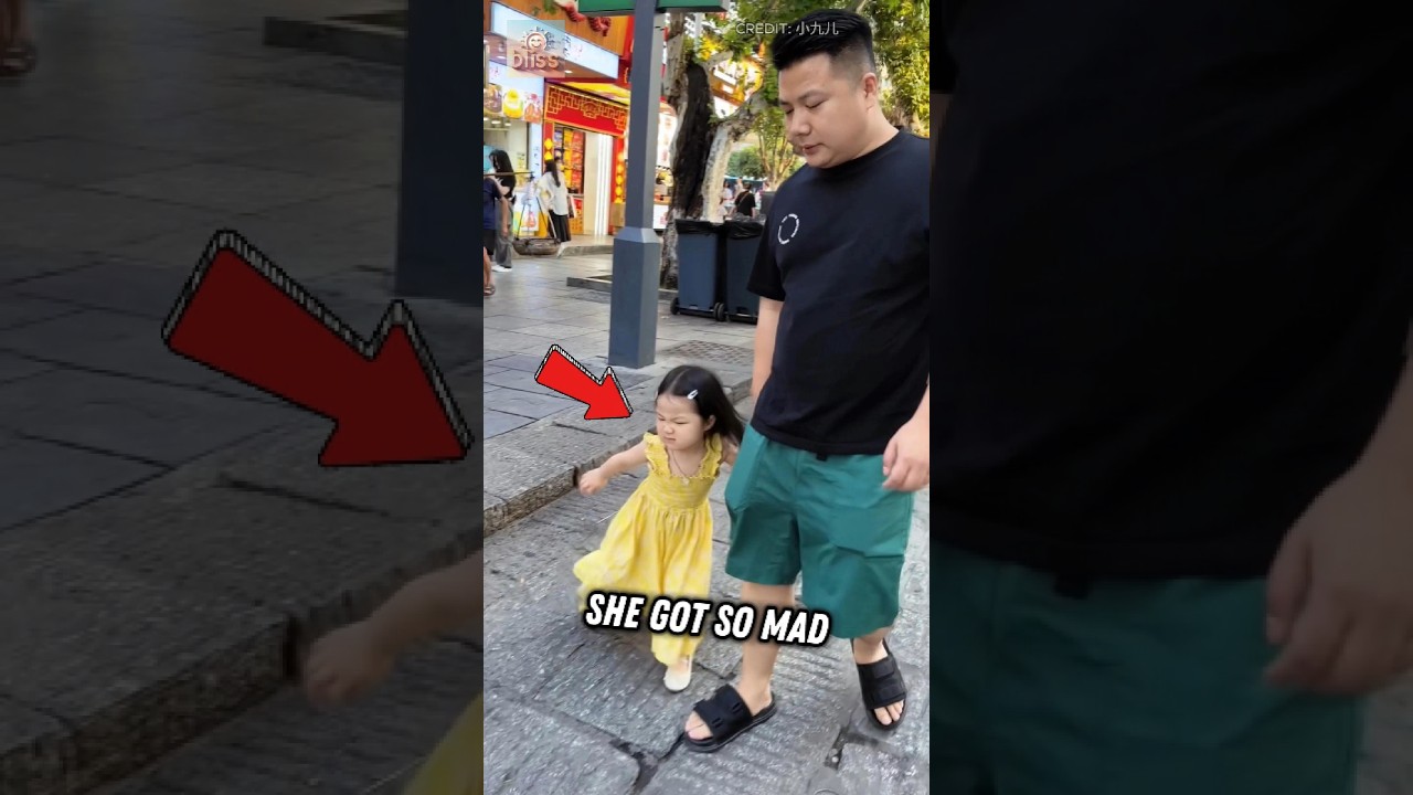 Adorable Little Girl Gets Mad at Dad, But Still Looks Super Cute! 😅❤️ 