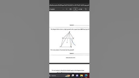 Math P1 ECZ 2016 Q3 Symmetry