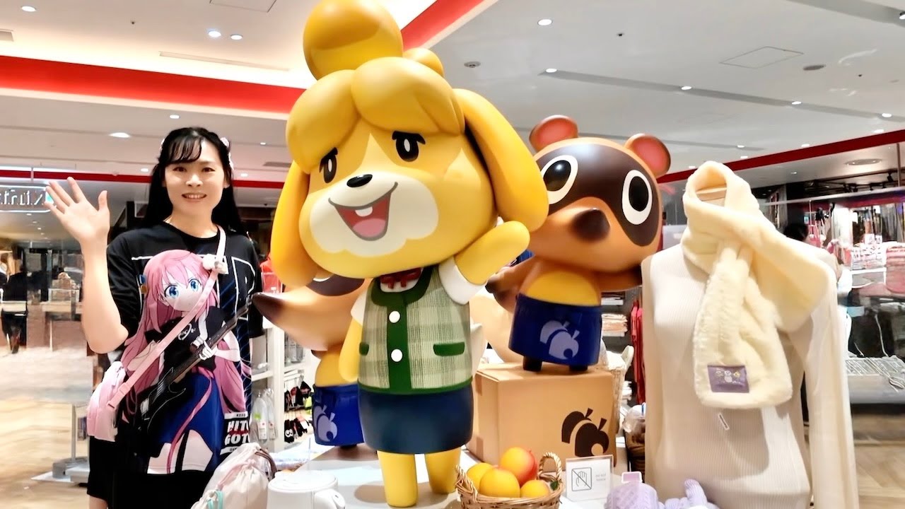 Animal Crossing 🏝️ Tour & Haul au Nintendo Store Shibuya 🇯🇵 chemises Marie Tom Nook Lou & papeterie