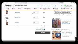 uhaul checkout