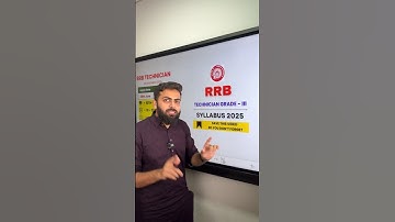 RRB TECHNICIAN GRADE III EXAM SYLLABUS 2025 LATEST GOVERNMENT JOB RECRUITMENT 2025 RAILWAY EXAM 2025