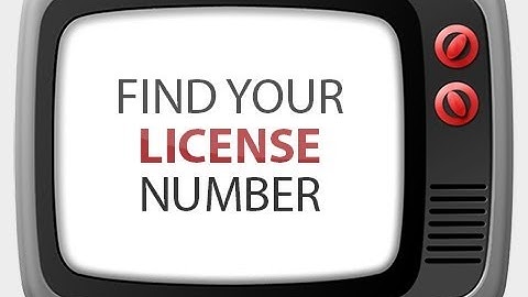 Finding your license