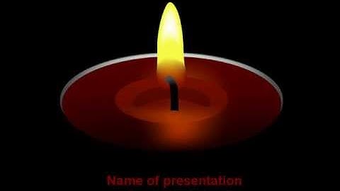 Candle PowerPoint Template by PoweredTemplate.com