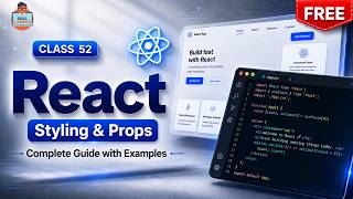 React Styling & Props Explained (Live Coding) | Web Dev Course