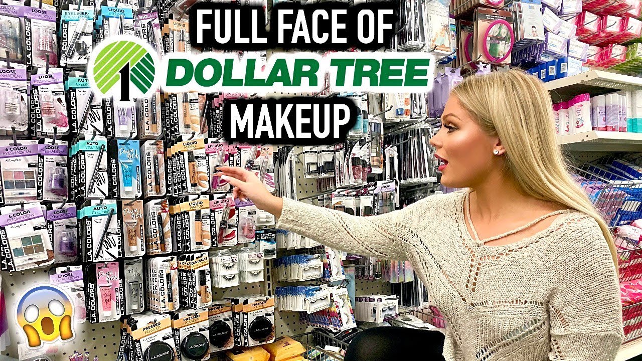 FULL FACE OF DOLLAR TREE MAKEUP | $1 MAKEUP DEALS OMG