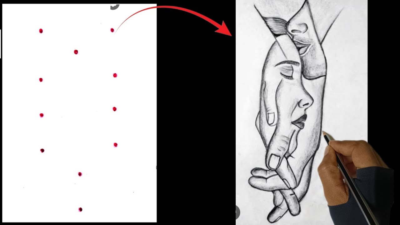 Easy art love bird drawing || love you || kissing art | 