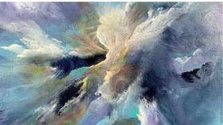 Kitchen Sponge Painting - Spiritual Art -Acrylic Painting Tutorial #353