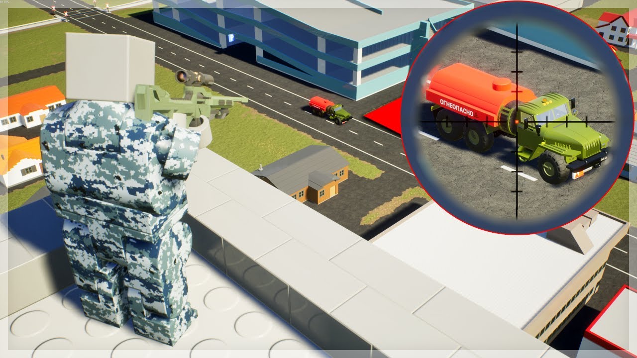 СНАЙПЕР ПРОТИВ БЕНЗОВОЗА! ЛЕГЕНДАРНАЯ БИТВА! BRICK RIGS