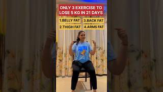 Only 3 Exercise to Burn Belly, Thigh &amp; Arm Fat Fast! 💪🔥 #shorts