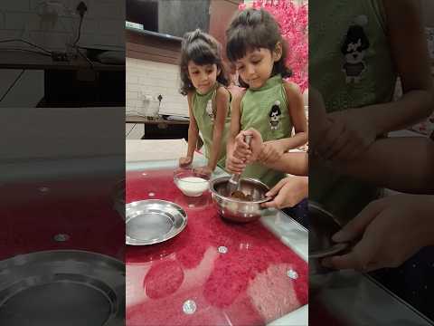 Daughters making non fire sweets for Dad on the occasion of Father's day...😋😋